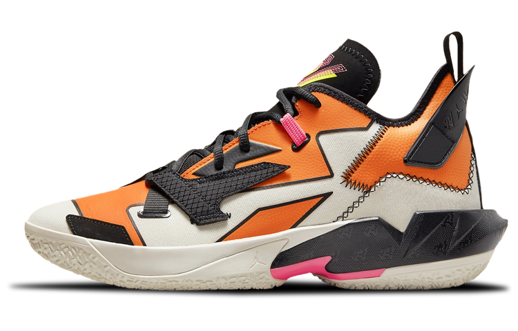 Мужские кроссовки Jordan Why Not Zer0.4 "Shattered Backboard" (черно-оранжевые)