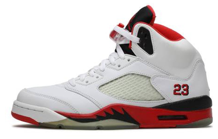 Мужские кроссовки Jordan Jordan Air Jordan 5 Retro Fire Red (бело-красные)