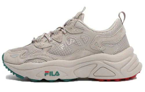 FILA Tenor City Textile, Synthetic Leather Comfortable Low top Chunky Sneakers Unisex Gray Korean Style