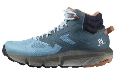 SALOMON Predict Hike Fabric Abrasion Resistant Mid top Mountaineering Hiking Shoes Women's Blue