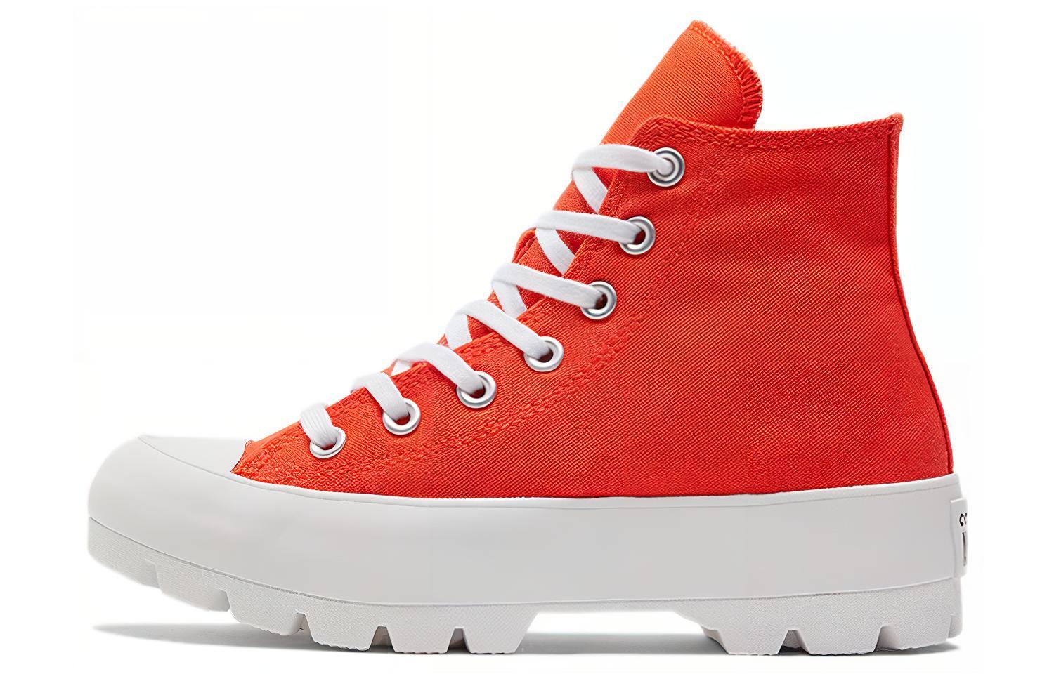Женские кеды Converse Chuck Taylor All Star Lugged (оранжево-красные) — Оранжевыйкрасный — фото 1