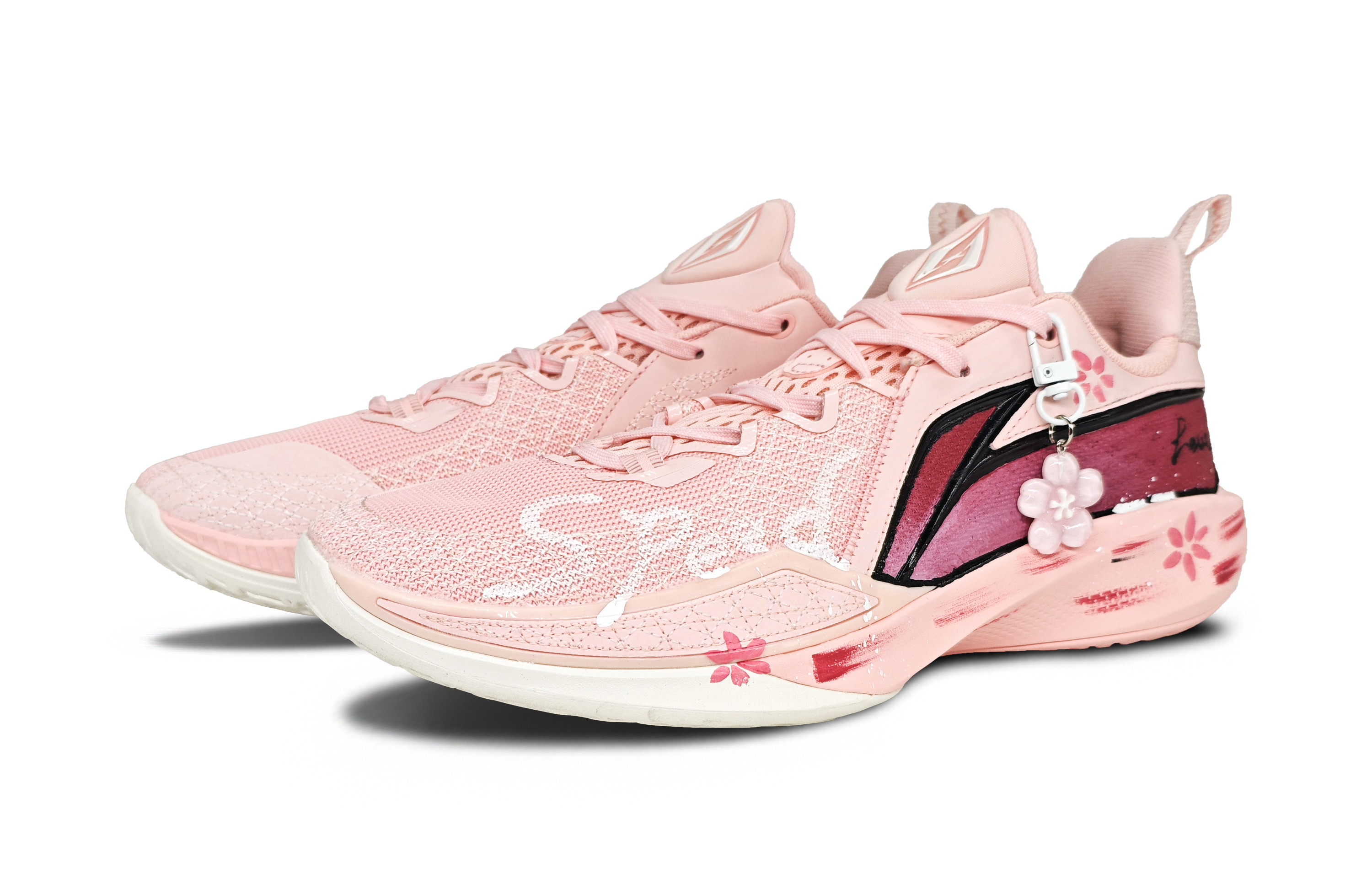 Li Ning Speed 2 Cushioning Slip Resistant Abrasion Resistant Low top Basketball Shoes Men’s Pink