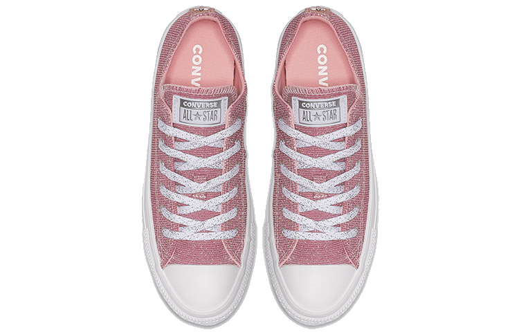 Женские кеды Converse Chuck Taylor All Star Starware Low Top (розово-белые) — Розовый / белый — фото 4