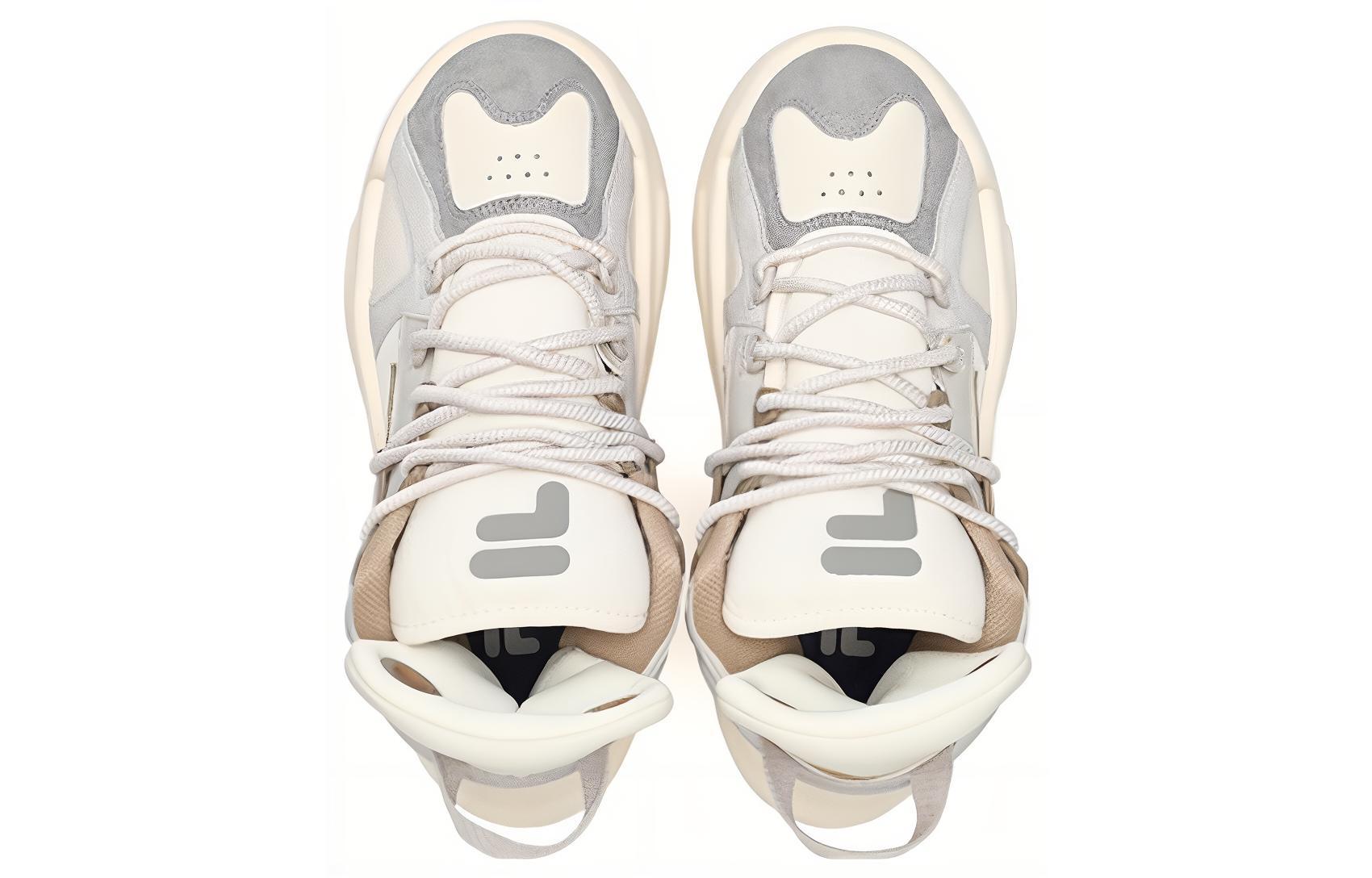 FILA FUSION THE MASH Comfortable Cushioning, Wear Resistant High top Vintage Basketball Shoes Women’s White