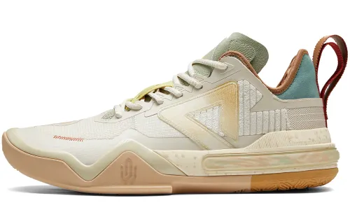 Peak Wiggins AW1 Switch Actual Combat Offensive and Defensive Road Replaceable Flick Shock Absorbing Anti-Slip Wear-Resistant Rebound Low-top Status + Pengpai Double Technology Basketball Shoes Men's Bean Khaki