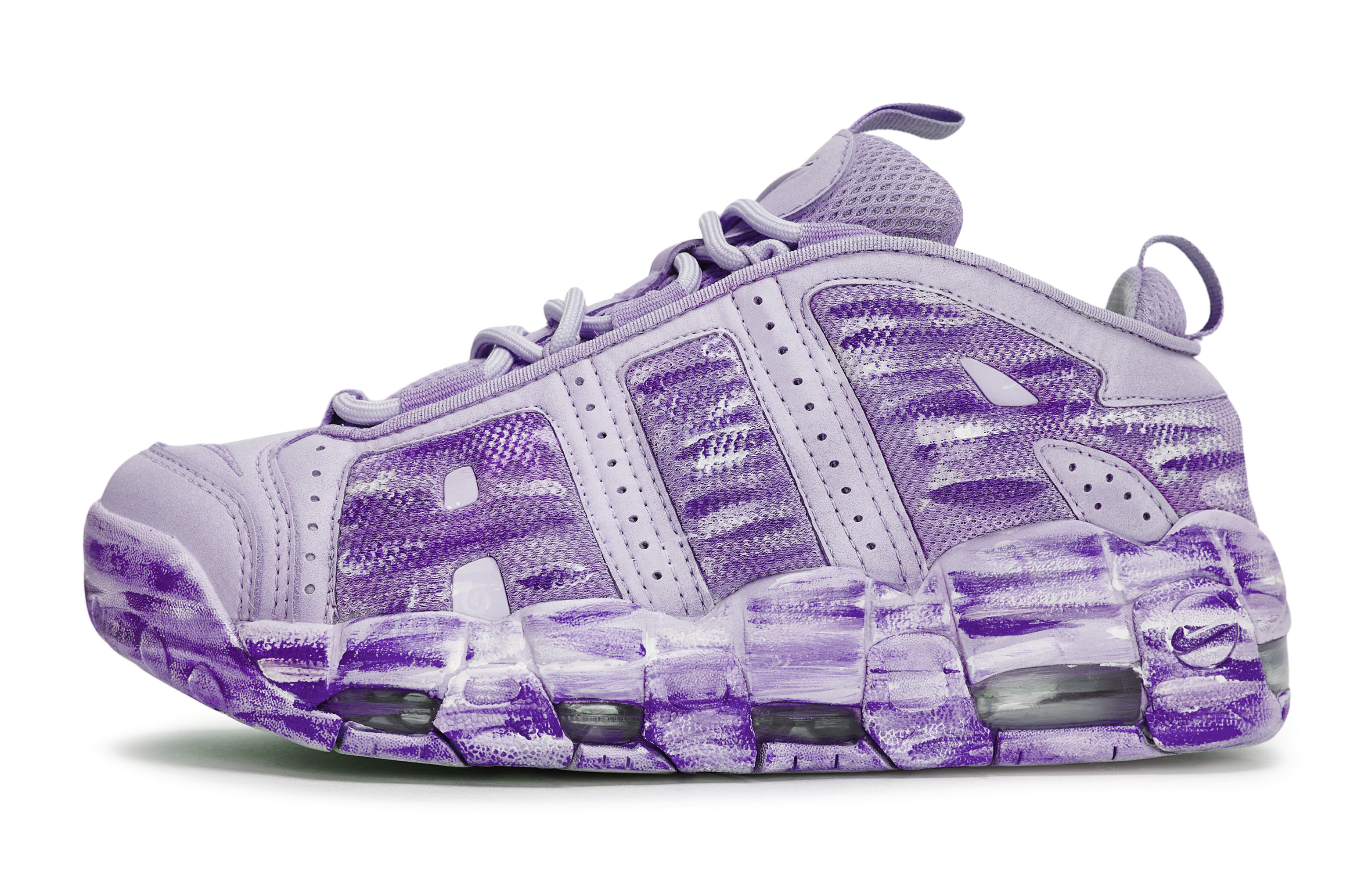 Nike Air More Uptempo 811 Manufacturing, Yunyi Nanshan Purple, Special Shoe Box Abrasion Resistant Abrasion Resistant