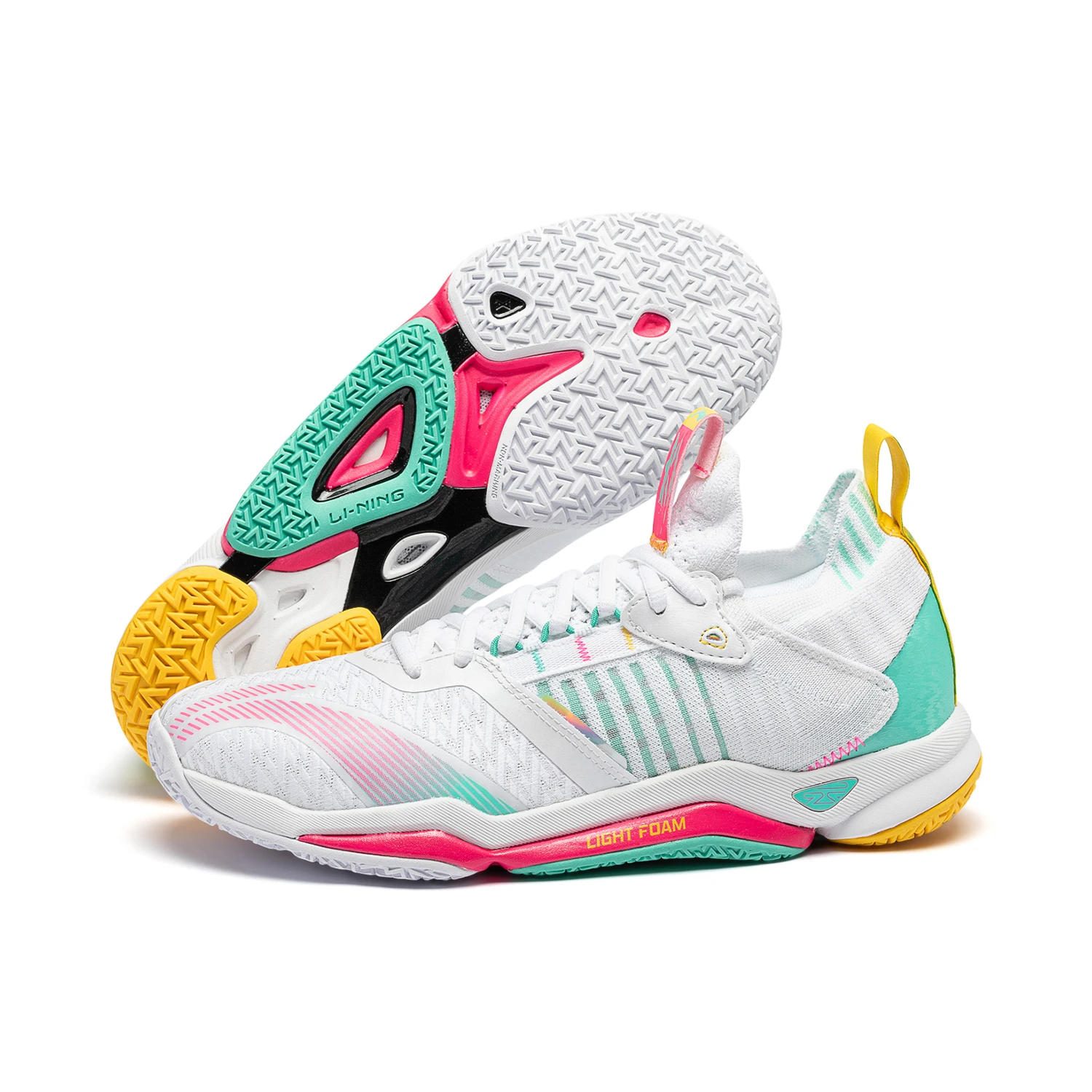 Li Ning Raid Iv Textile, Synthetic Leather Comfortable Slip Resistant Abrasion Resistant Low top Badminton Shoes Unisex
