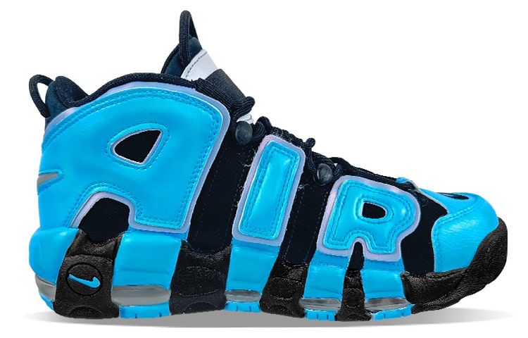 Nike Air More Uptempo Mid top Vintage Basketball Shoes GS Carolina Blue