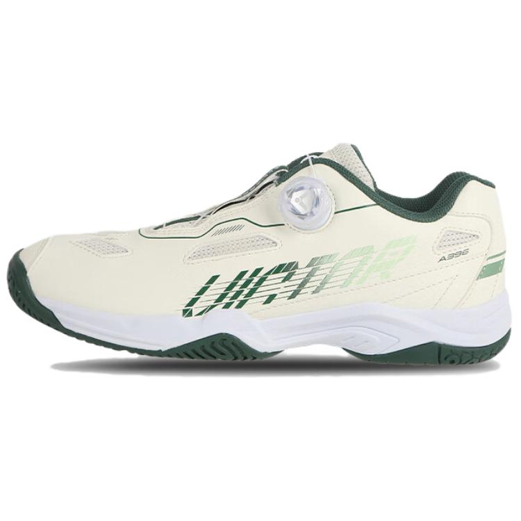 VICTOR Slip Resistant Abrasion Resistant Support Low top Badminton Shoes Unisex Beige Green