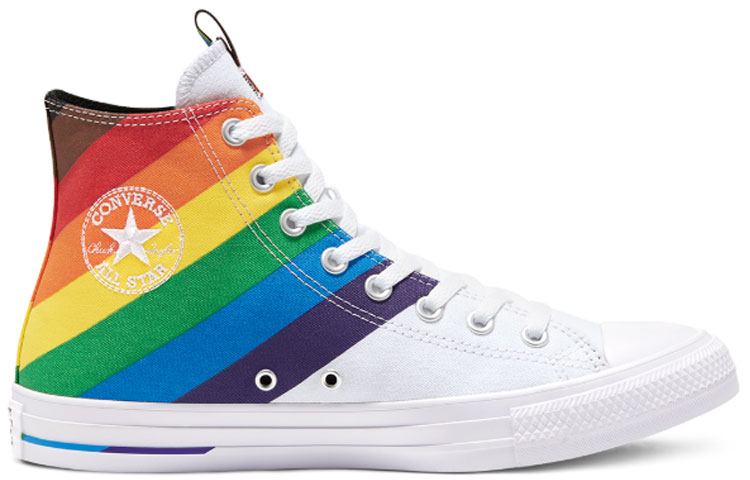 Кеды Converse Chuck Taylor All Star (белый / фиолетовый / синий / зеленый) — Белый / фиолетовый / синий / зелёный — фото 2