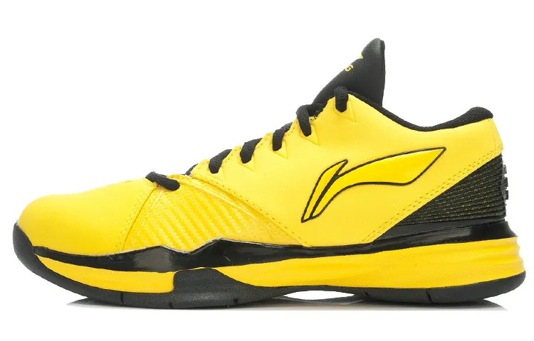 Li Ning Power TD Mid top Basketball Shoes Unisex Yellow Black