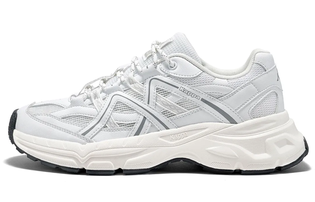 Kappa Venice Back to Back Slip Resistant Abrasion Resistant Low top Chunky Sneakers Unisex White Gray