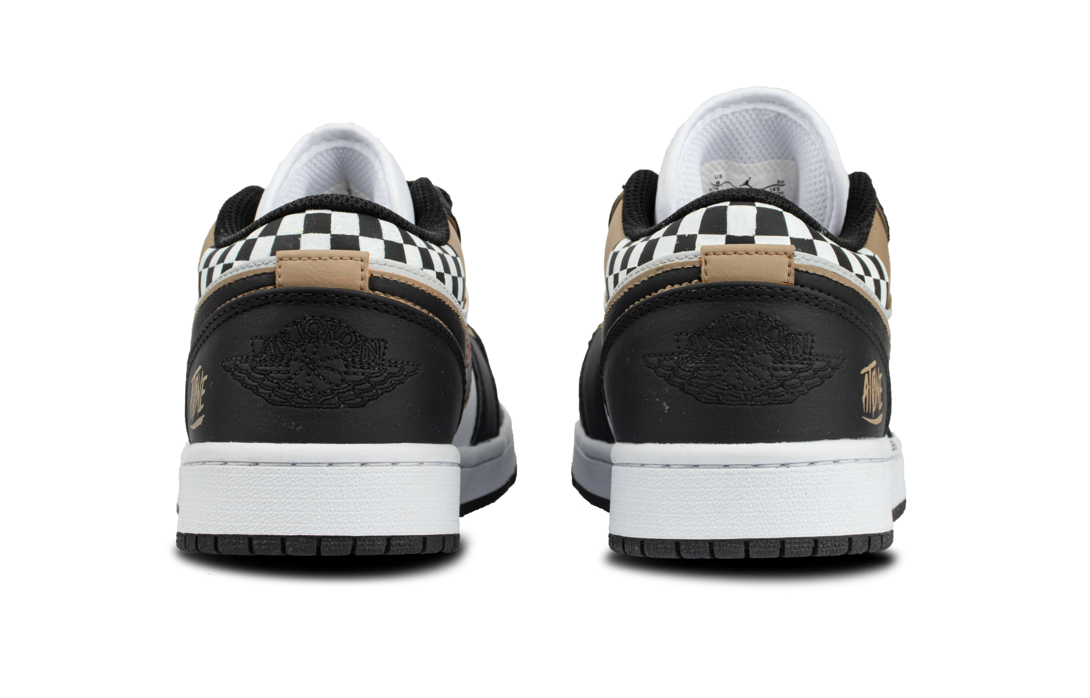 Jordan Air Jordan 1 Cushioning Coverage Low top Vintage Basketball Shoes Unisex Black Brown