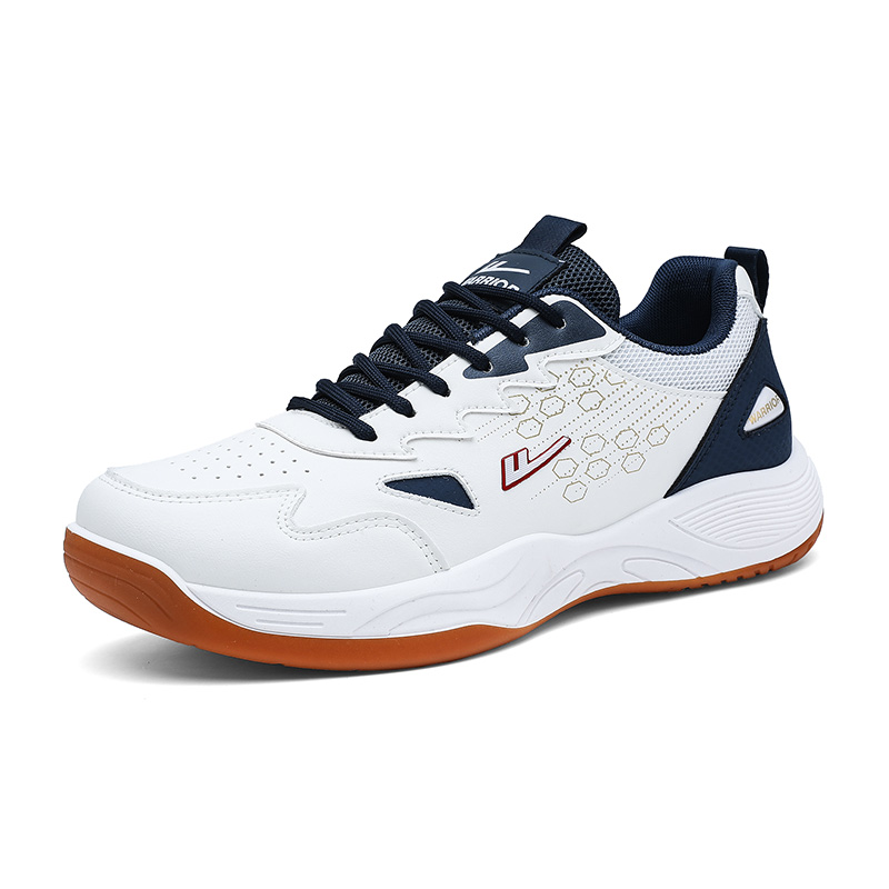 Warrior Textile, Synthetic Leather Cushioning Abrasion Resistant Lightweight Rebound Low top Badminton Shoes Men’s