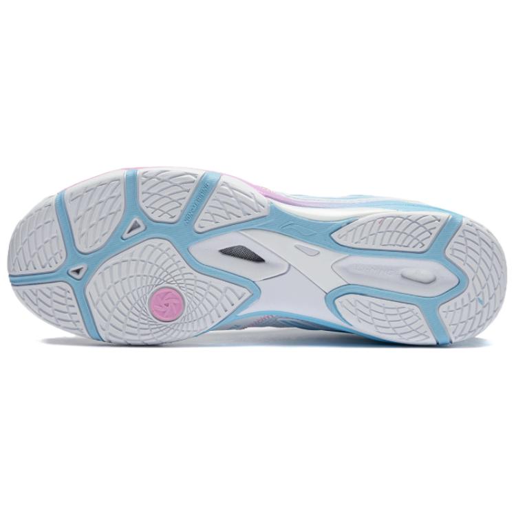 Li Ning Cushioning, Wear Resistant Low top Table Tennis Shoes Unisex White Blue