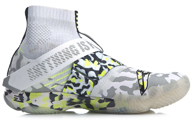 Li Ning Ranger Textile, Synthetic Leather, TPU Cushioning Slip Resistant Abrasion Resistant High top Training Shoes