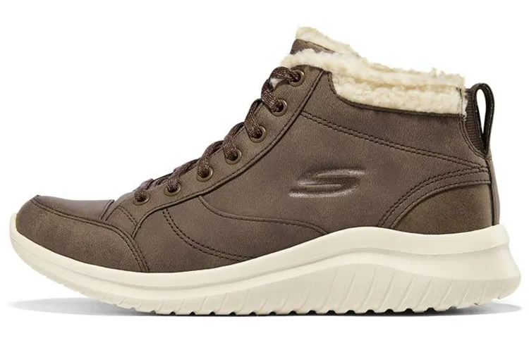 Skechers Ultra Flex 2.0 Thermal Abrasion Resistant Ankle Length Snow Boots Women's Dark Taupe Umber