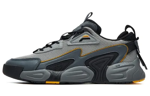 FILA Vorte Textile, Synthetic Leather Low top Vintage Basketball Shoes Men's Gray Black