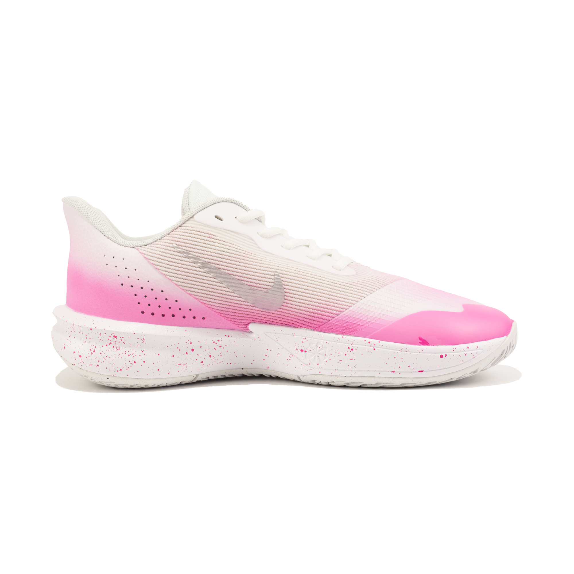 Nike Precision 7 Low top Basketball Shoes Unisex White Pink