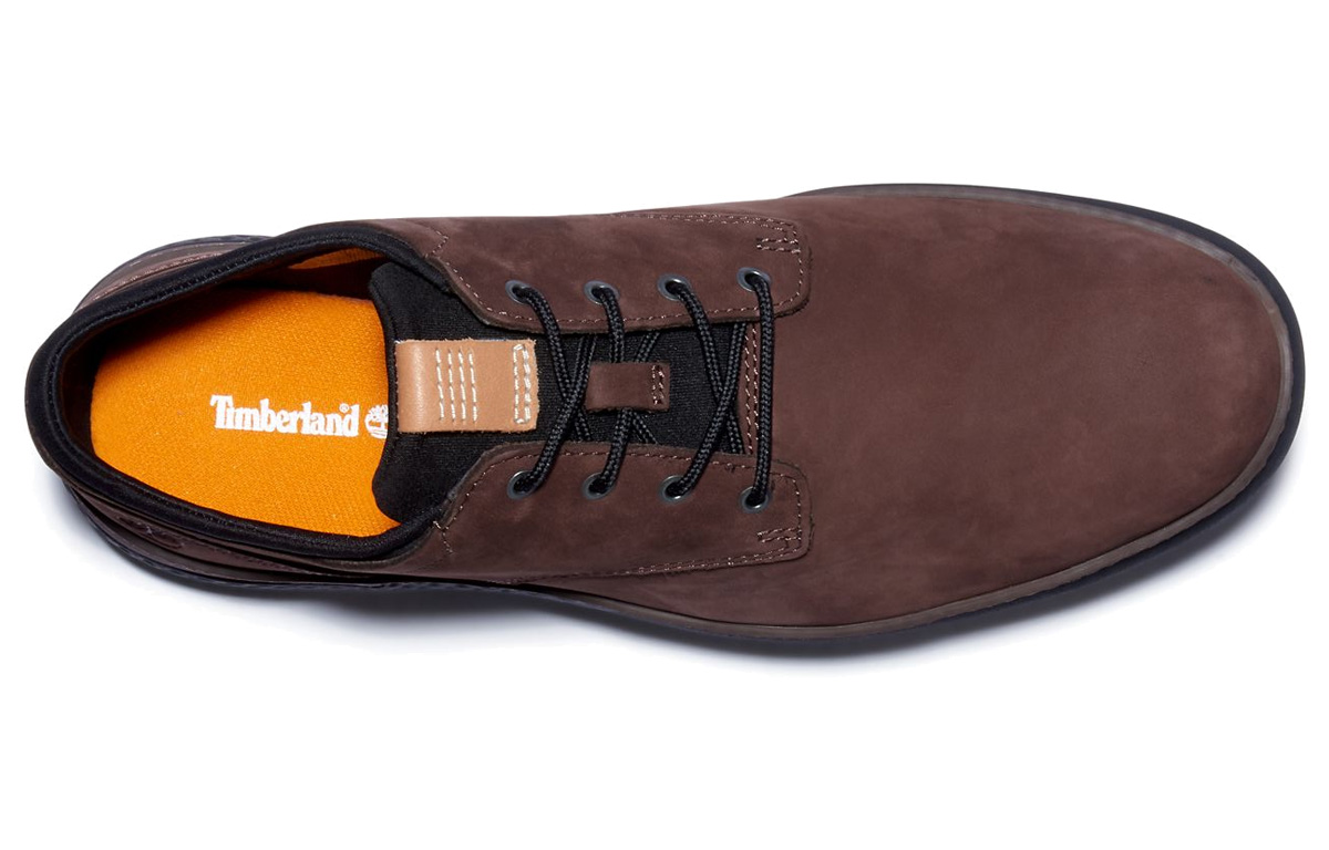 Timberland Cross Mark Casual Leather Shoes Men's Dark Brown