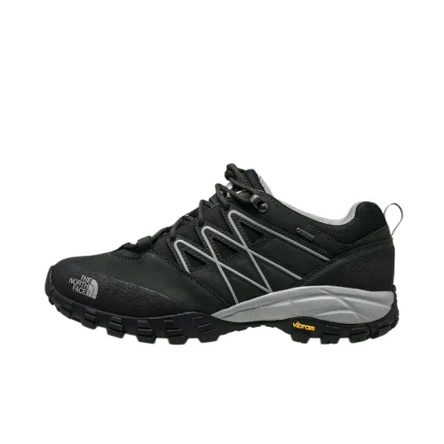 THE NORTH FACE Suede Abrasion Resistant Waterproof And Breathable Grip Low top Hiking Shoes Men's Gray