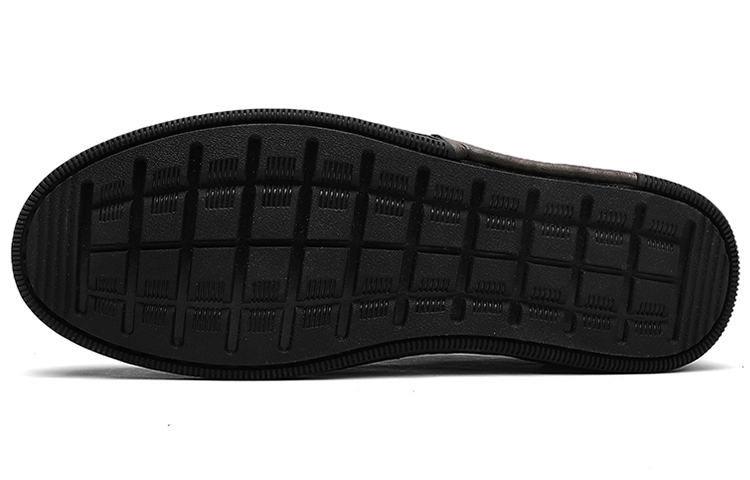 Jeep Low Top Workwear Casual Leather Shoes Black