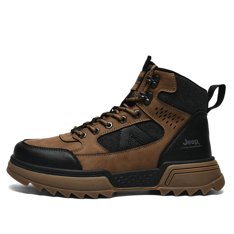 Jeep Cow Split Leather High top Mountaineering Shoes Men’s