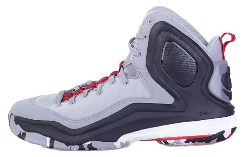 Adidas D Rose 5 fashionable and versatile non-slip wear-resistant lightweight high-top basketball shoes men's black gray