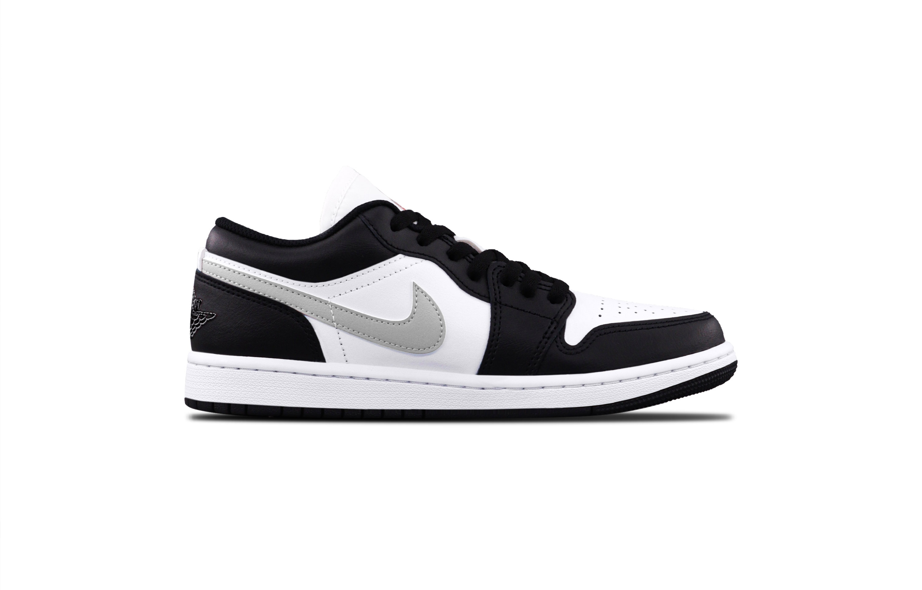 Jordan Air Jordan 1 Black Gray Player Low top Vintage Basketball Shoes Unisex Gray