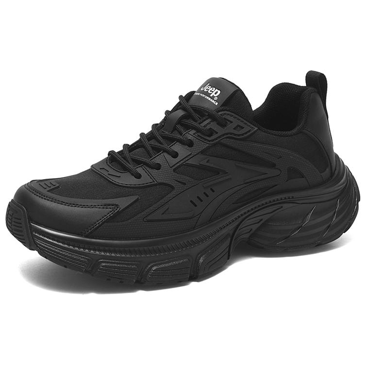 Jeep Comfortable Slip Resistant Abrasion Resistant Low top Mountaineering Shoes Men’s Black