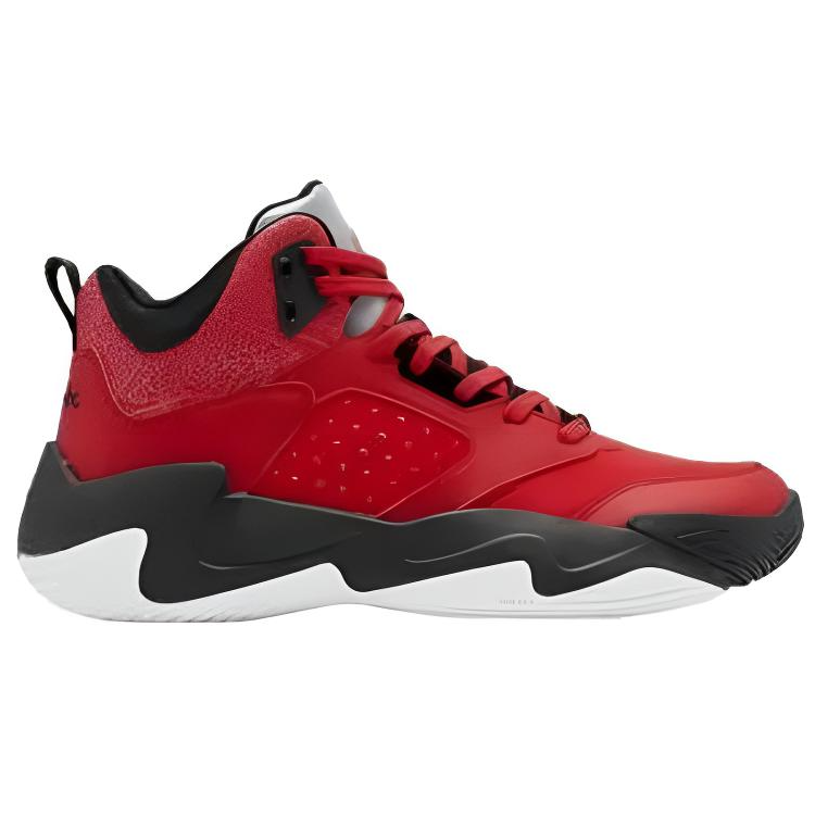 QIAODAN Cushioning Slip Resistant Low top Basketball Shoes Men’s Red Black