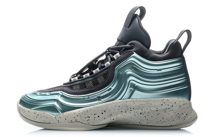 Li Ning CF Obsidian Starry Sky Glaze Fabric Cushioning Slip Resistant Support Cushioning Slip Resistant Support Mid top