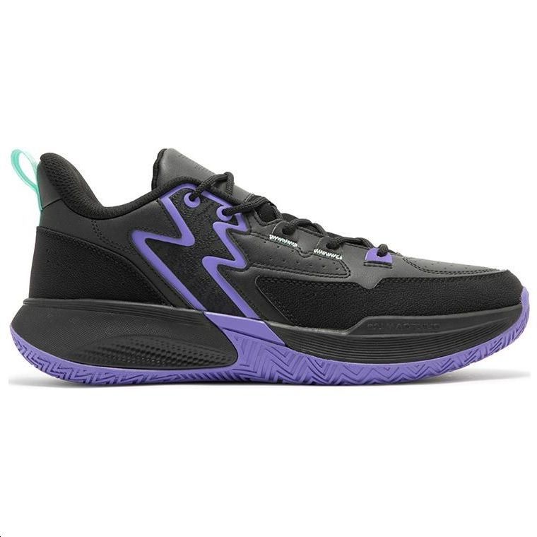 361° Lace Up Cushioning Slip Resistant Low top Basketball Shoes Men’s Black Purple