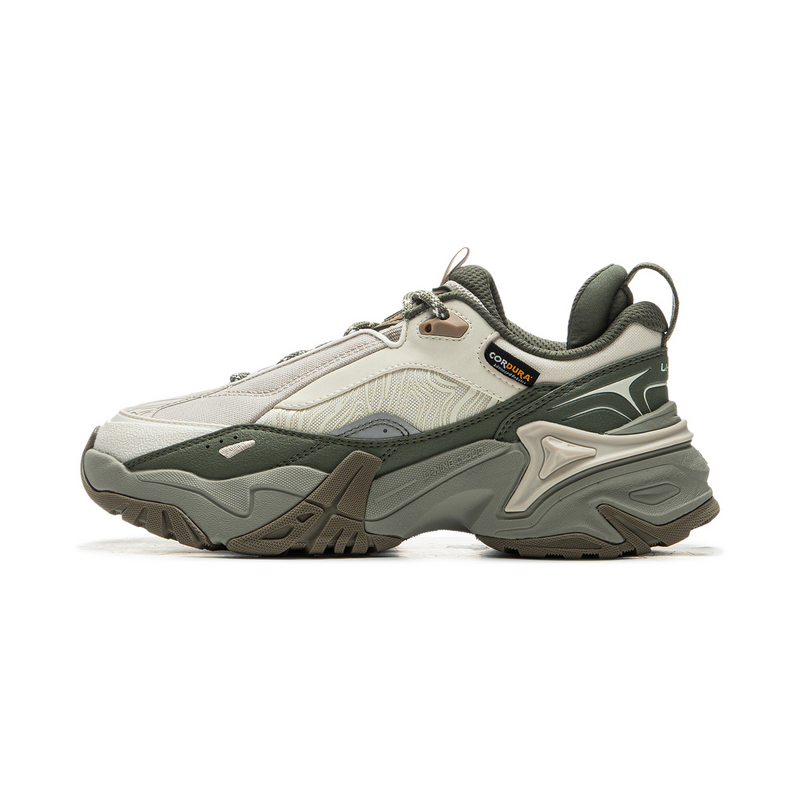 Li Ning CF Tracing, Qianhang Ce3 Cushioning Slip Resistant Abrasion Resistant Low top Hiking Shoes Women’s Beige Green