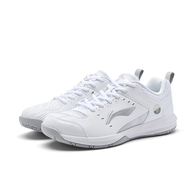 Li Ning Rocket Shoe 2.0 Slip Resistant, Breathable, Lightweight Low top Badminton Shoes Unisex White Silver