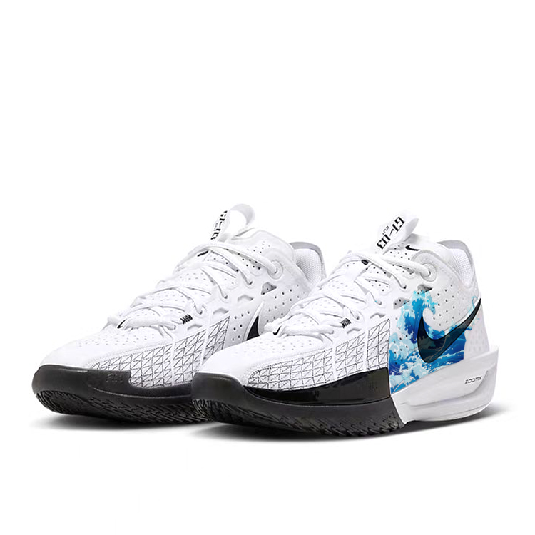 Nike G.T. Cut 3 Dark Blue, Summer Wave Cushioning Slip Resistant Low top Basketball Shoes Unisex White