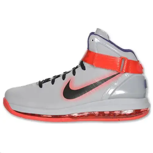 Nike Air Max Hyperdunk 2010 round toe lace-up shock-absorbing and wear-resistant mid-top basketball shoes men's white orange