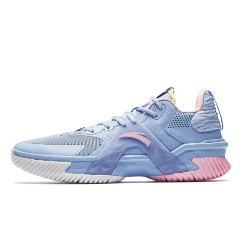 ANTA Airspace 5 Basketball Shoes Men's Low Top Danube Blue/Cute Pink