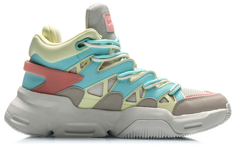 Li Ning Slip Resistant And Breathable Slip Resistant And Breathable High top Vintage Basketball Shoes Women’s