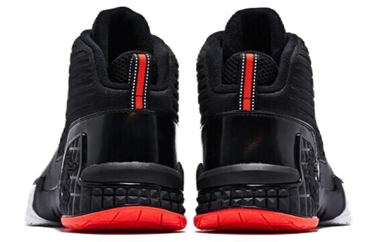 QIAODAN Grinding 1 Fleece Lined Comfortable Game Ready High top Basketball Shoes Men’s Black Orange
