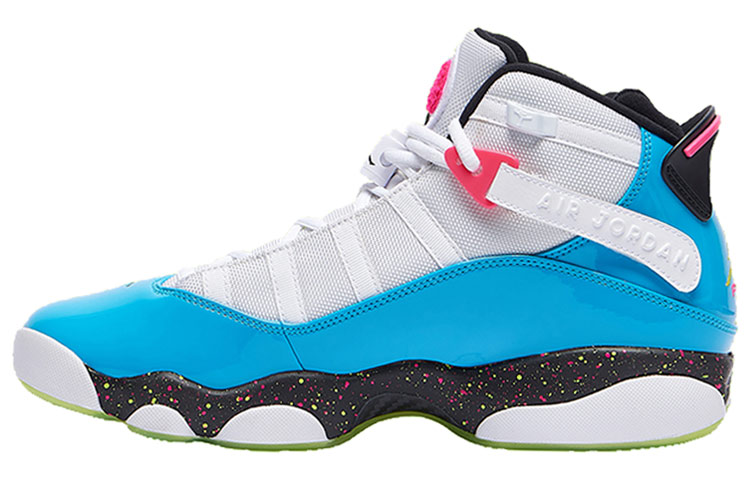 Jordan 6 Rings White Light Blue Fury Cyber