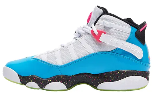 Jordan 6 Rings White Light Blue Fury Cyber