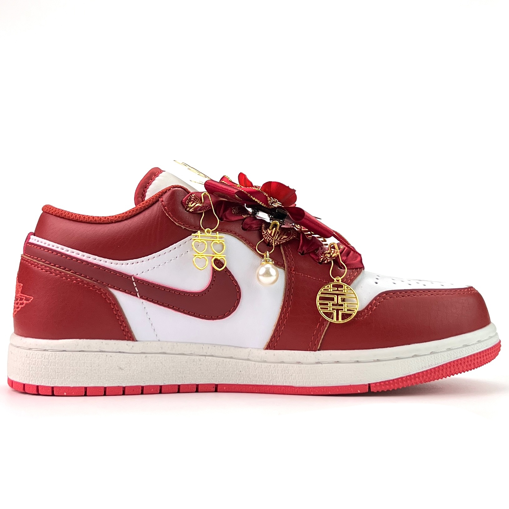 Jordan Air Jordan 1 Vintage Basketball Shoes Unisex Low Top White