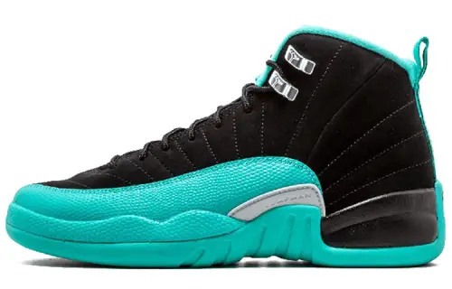 Jordan Air Jordan 12 Retro Hyper Jade Tiffany Fashion High Top Retro Basketball Shoes Women's White Green