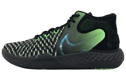 Nike KD Trey 5 VIII ep mesh, comfortable and versatile, anti-slip, wear-resistant, breathable, sweat-absorbing, wrapping, support, balance and lightweight, middle top, retro basketball shoes, men's black and green