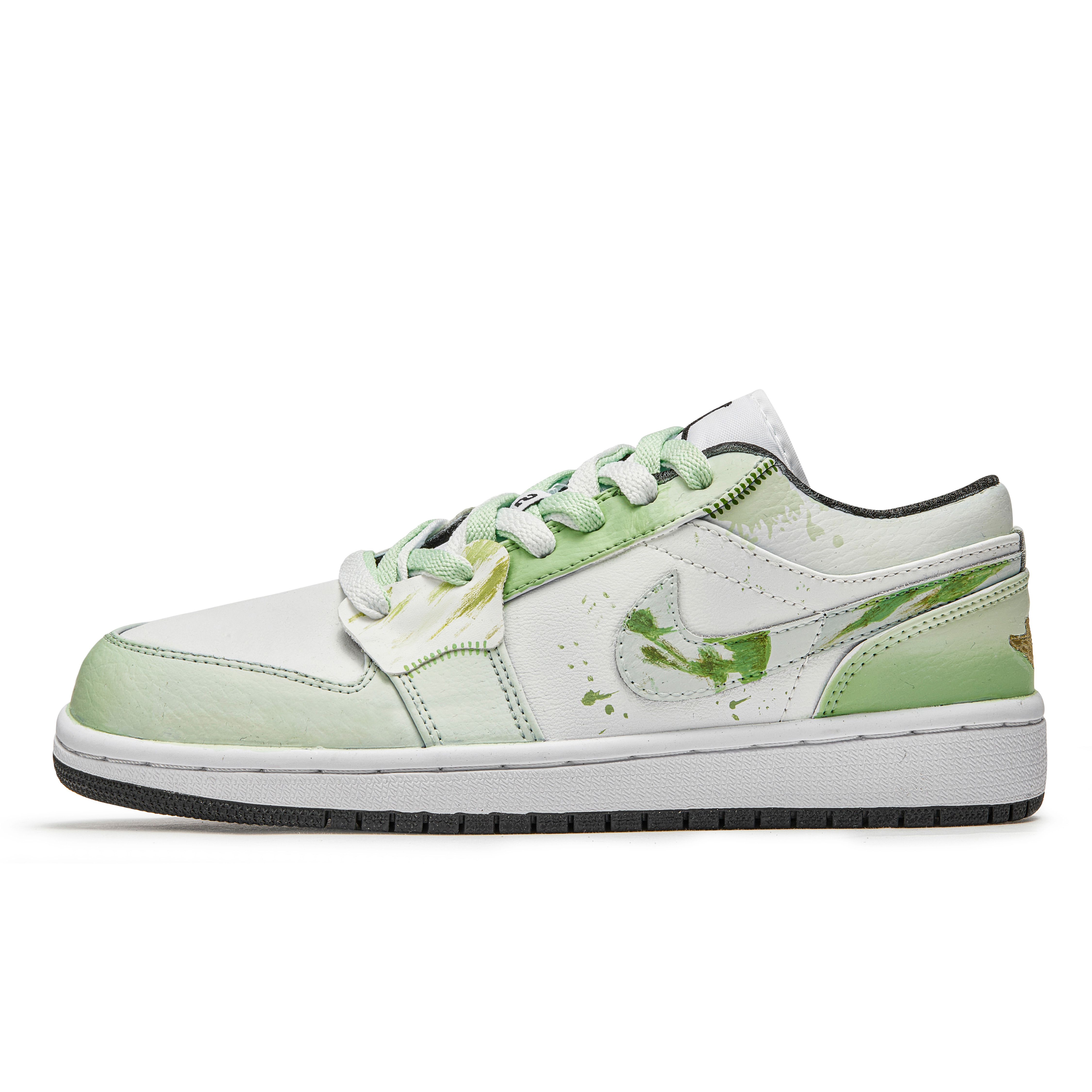 Jordan Air Jordan 1 ADCDAVINCI Custom, Willow Bank Cushioning Slip Resistant Abrasion Resistant