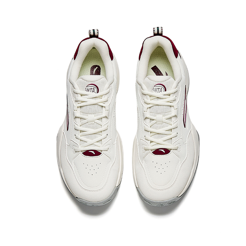 Anta Horse Year Spring Festival CNY Leather Upper Professional Low top Tennis Shoes Men’s Ivory White Rose Red