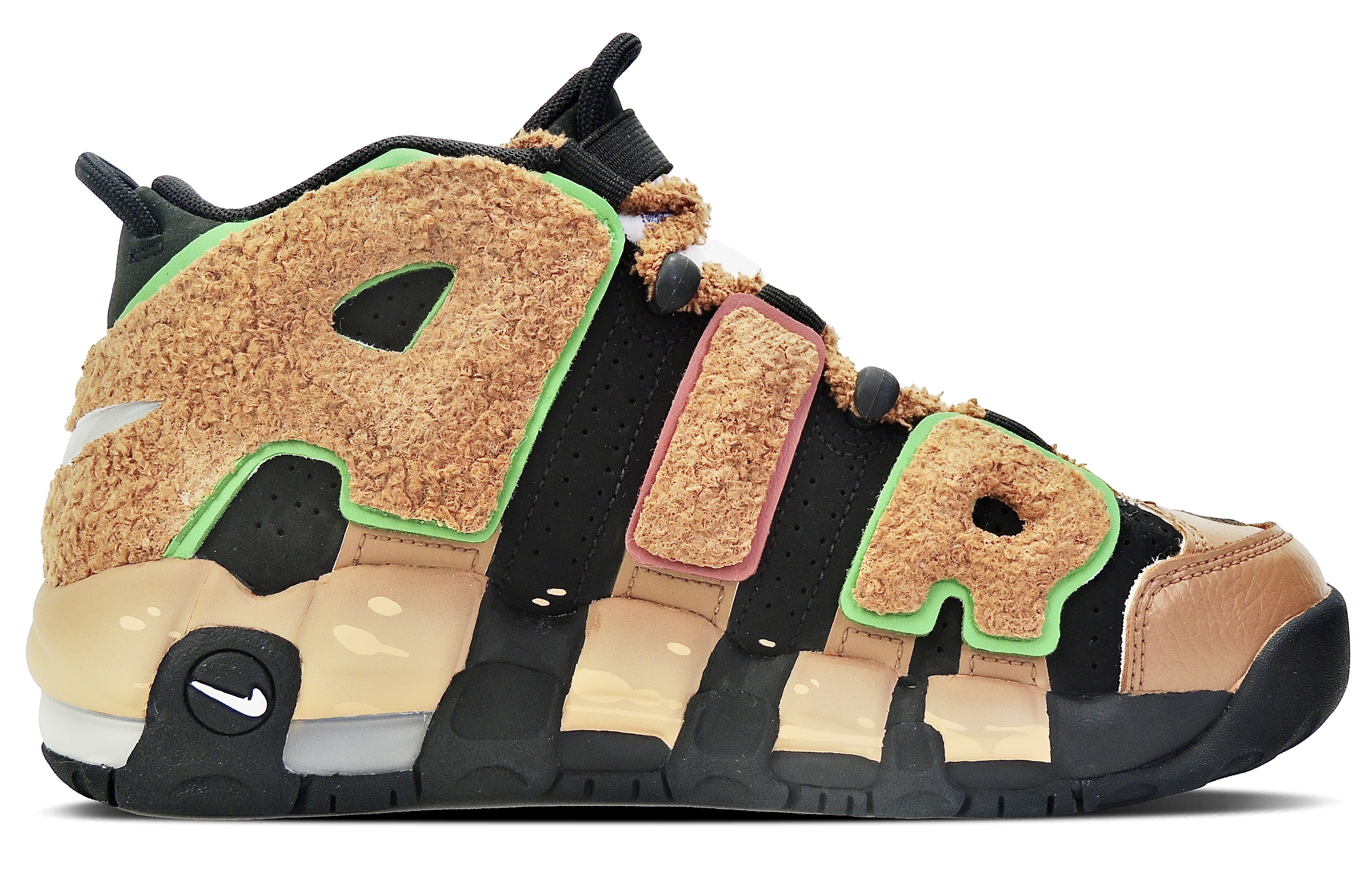 Nike Air More Uptempo Baking Amusement Park Mid top Vintage Basketball Shoes GS Brown