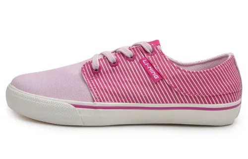 Li Ning Canvas Shoes Women's Low Top Pink