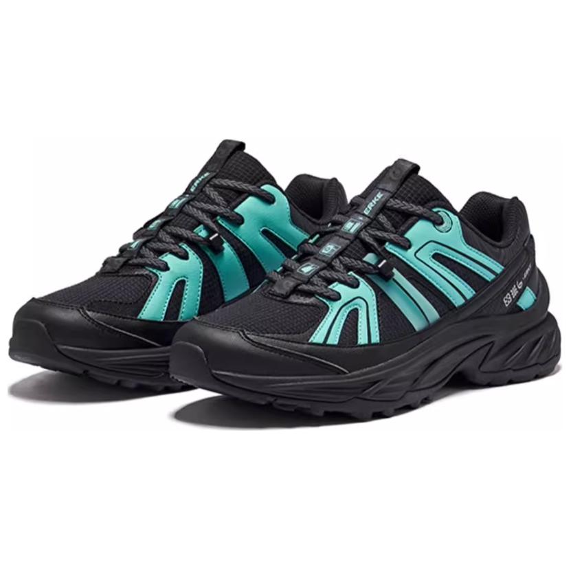 Erke Trail Slip Resistant, Abrasion Resistant, Coverage, And Rebound Low top Mountaineering Shoes Men’s Black Blue